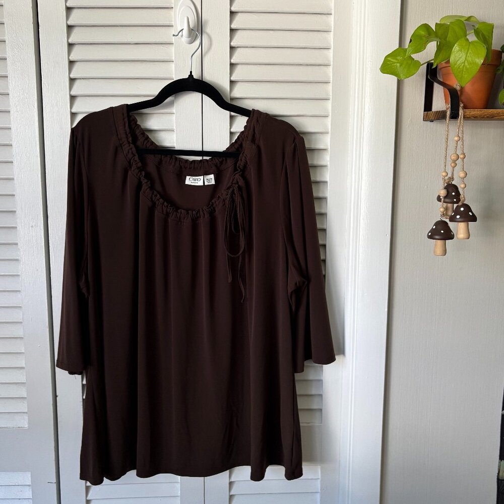 Brown - Cato Blouse - Size 26/28W